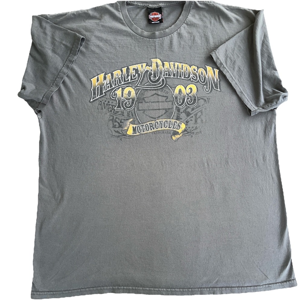 Harley-Davidson Men's XL Buckminn's D&D Xenia Ohio‎ Short Sleeve T-Shirt Flaws
